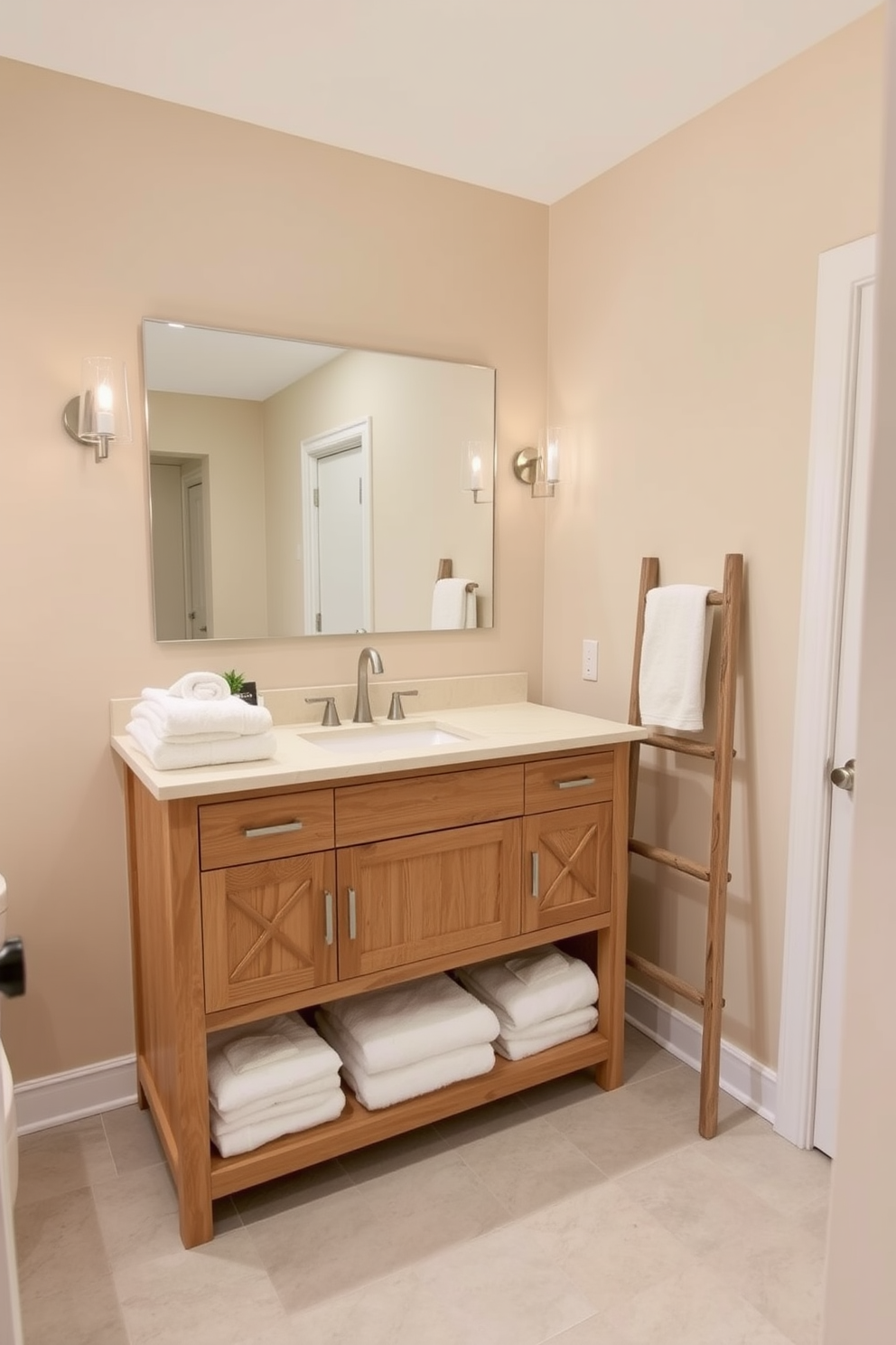 A modern bathroom featuring large format tiles that create a seamless design. The walls and floor are covered in elegant 8x10 tiles, giving the space a cohesive and spacious feel. A freestanding bathtub sits in the center, surrounded by minimalist decor. Soft lighting enhances the tranquil atmosphere, making it a perfect retreat for relaxation.