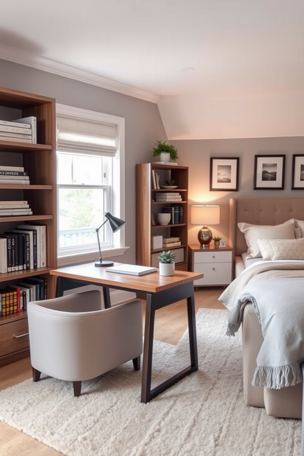 Create an organized closet space that maximizes storage with custom shelving and drawers. The closet features a combination of hanging rods for clothes and neatly arranged shoe racks, all illuminated by soft recessed lighting.