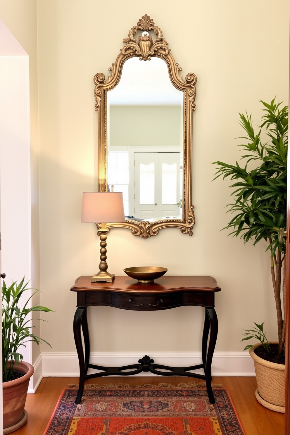 Open shelving creates a welcoming and functional entryway. The shelves are filled with neatly arranged baskets and decorative boxes for easy access to essentials. A stylish bench sits below the shelves, providing a place to sit while putting on shoes. The walls are painted in a soft neutral tone to enhance the natural light coming from the nearby window.