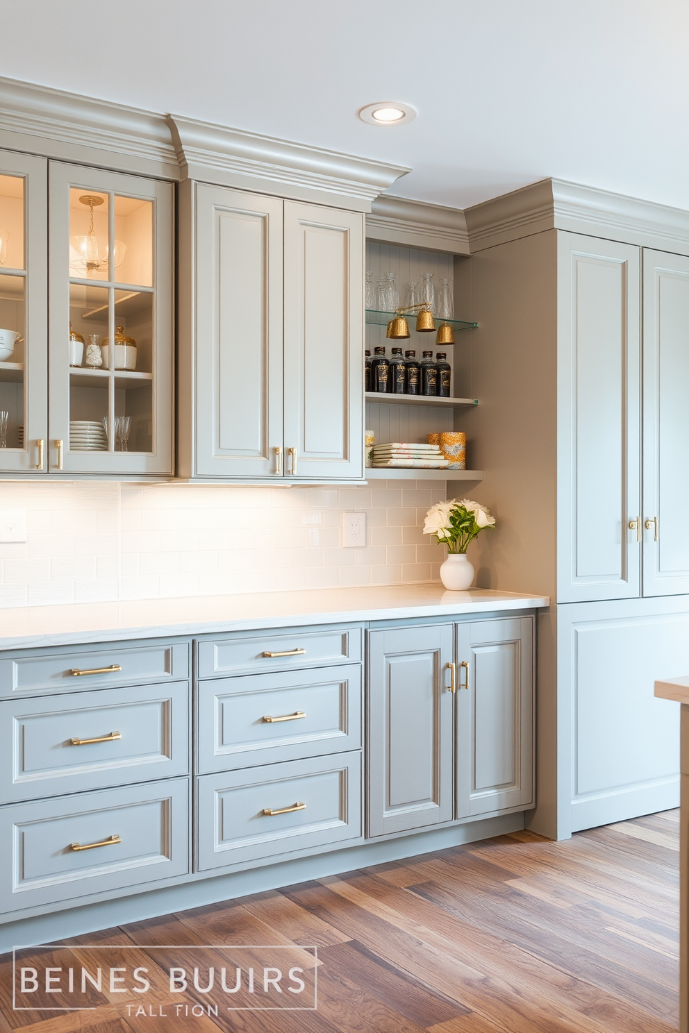 A modern bathroom featuring bold color blocking with a sleek design. The cabinetry showcases a combination of deep navy and vibrant yellow, creating a striking contrast that energizes the space. The cabinet design includes clean lines and minimalist hardware, enhancing the contemporary aesthetic. A large mirror above the sink reflects the playful colors, while stylish accessories add a touch of elegance.