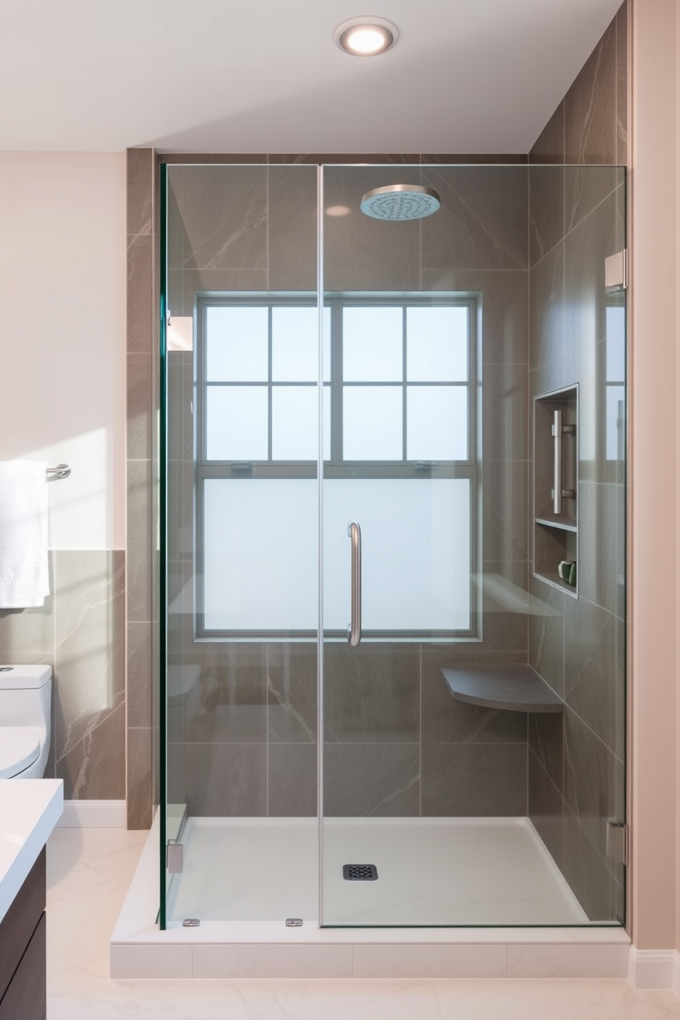 A frameless glass shower creates a seamless and modern aesthetic in the bathroom. The sleek design enhances the overall spaciousness while allowing natural light to flow through the space. Surround the shower with elegant tiles that complement the rest of the bathroom decor. Incorporate a rainfall showerhead for a luxurious experience and add a built-in niche for stylish storage of toiletries.