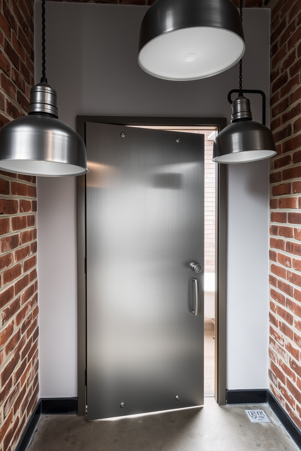 A vintage door with intricate carvings stands as the focal point of the bathroom entrance. The door features ornate details and a rich wood finish that adds character to the space. Surrounding the door, the bathroom showcases a blend of classic and contemporary elements. Soft lighting illuminates the area, highlighting the craftsmanship of the door and enhancing the overall ambiance.