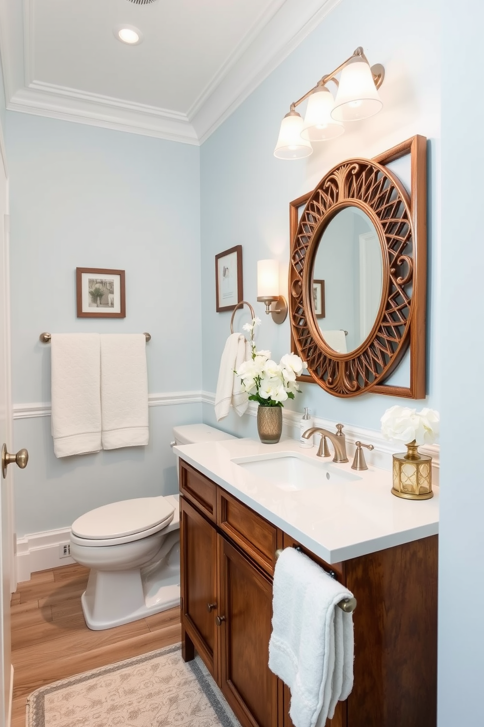 A classic pale gray bathroom exudes understated elegance with its soft and soothing ambiance. The walls are painted in a light gray hue, complemented by white trim and accents for a timeless look. The flooring features large white tiles that enhance the spacious feel of the room. A sleek freestanding bathtub takes center stage, surrounded by minimalist decor and plush towels for a luxurious touch.