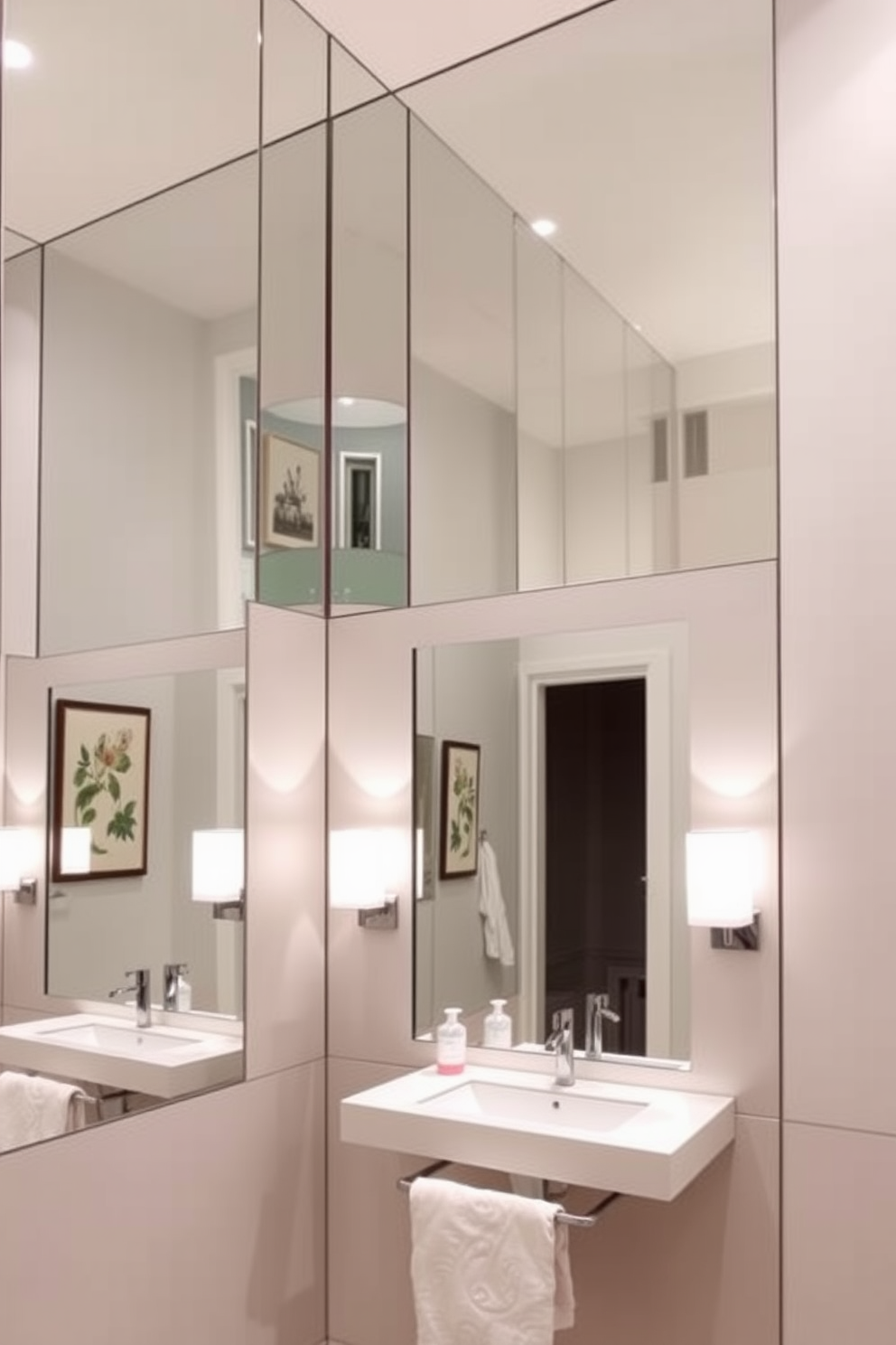 A cozy bathroom featuring natural wood beams that add rustic charm to the space. The walls are adorned with textured panels in soft earth tones, creating a warm and inviting atmosphere. The floor is covered with large, natural stone tiles that complement the wooden elements. Accents of greenery are incorporated with potted plants placed strategically around the room.