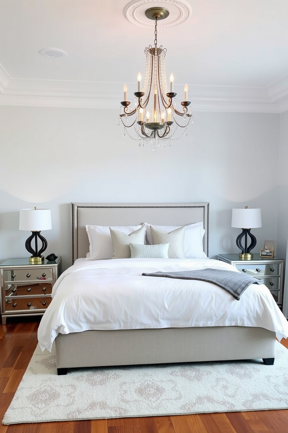 A cozy bedroom featuring vintage furniture that exudes timeless charm. The bed is adorned with a beautifully patterned quilt, complemented by an antique wooden headboard and matching nightstands. A classic dresser with intricate carvings stands against the wall, topped with a vintage mirror reflecting soft ambient light. The room is accented with warm, muted colors and plush textiles, creating an inviting and serene atmosphere.