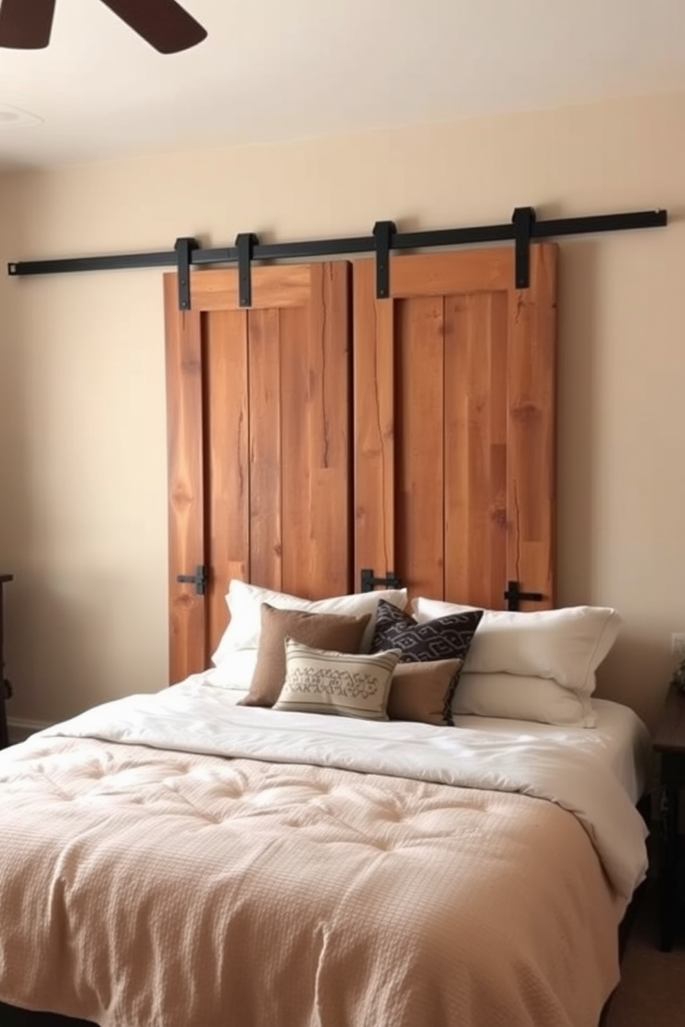 A stylish bedroom wall features a large pegboard system that serves as functional storage. The pegboard is adorned with neatly arranged shelves, hooks, and baskets, showcasing plants, books, and decorative items. The color scheme of the wall is a soft pastel hue, creating a calming atmosphere. Warm lighting highlights the pegboard, enhancing the overall aesthetic and functionality of the space.