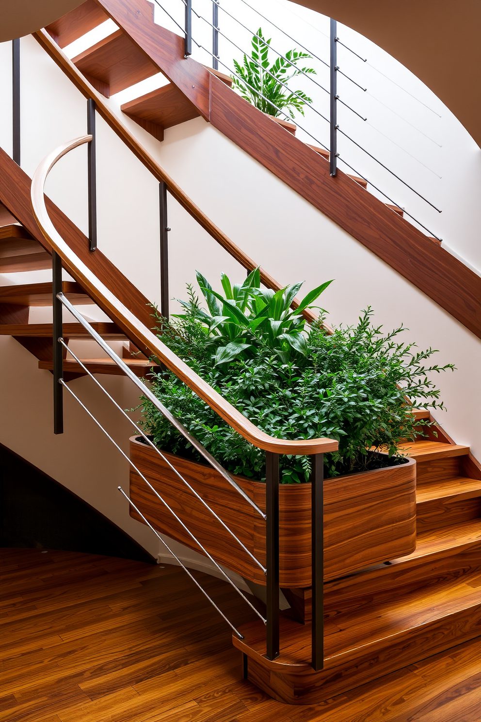 A vintage staircase with intricate woodwork and antique finishes. The balustrades are adorned with ornate carvings, and the steps feature a rich patina that showcases their history. The staircase is illuminated by a classic chandelier that hangs gracefully above. A plush runner with a floral pattern adds warmth and character to the elegant ascent.