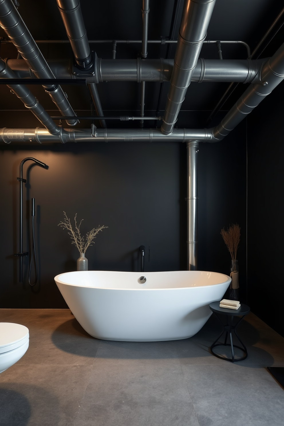 A luxurious bathroom design featuring dark green tiles that envelop the walls and floor, creating a rich and inviting atmosphere. The space is accented with elegant gold hardware on the fixtures, adding a touch of sophistication and contrast to the deep color palette.