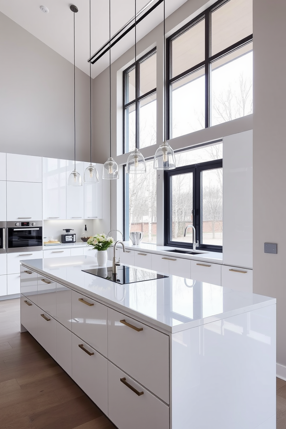 Custom cabinetry tailored to needs creates a seamless and functional space in a European kitchen. The design features elegant wood finishes with intricate detailing and ample storage solutions for a polished look.