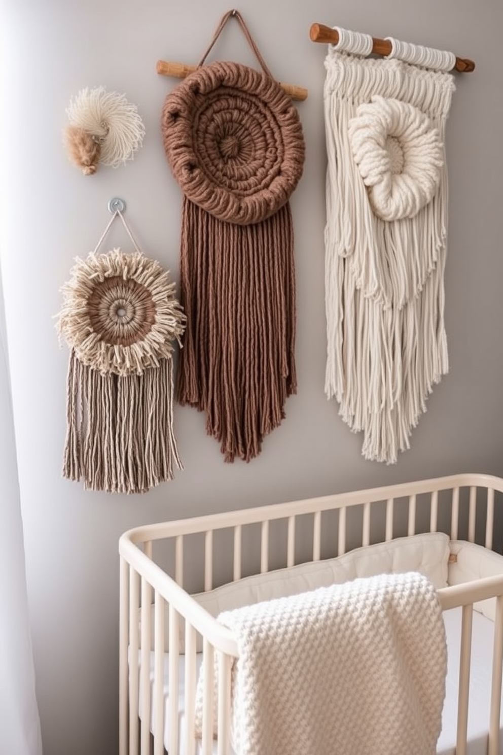 A cozy nursery filled with lush greenery. Potted plants in various sizes are arranged around the room, adding a fresh and vibrant touch to the space. Soft pastel colors dominate the decor, creating a soothing atmosphere. A comfortable rocking chair sits in the corner, surrounded by a few small potted succulents on a side table.