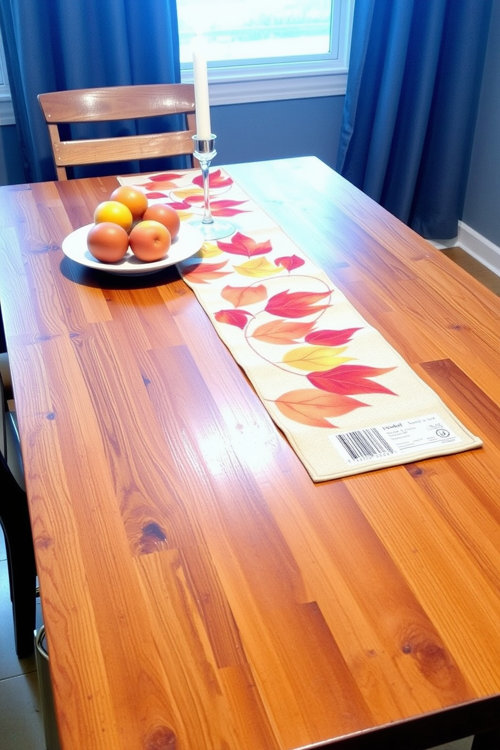 Charming fall-themed table runners can enhance the warmth and coziness of your dining space. Picture a rustic wooden table adorned with a vibrant table runner featuring autumn leaves in shades of orange, red, and gold. For small space decorating ideas, consider using multi-functional furniture that maximizes usability without sacrificing style. Imagine a compact dining table that folds away when not in use, paired with stylish chairs that can be easily stored.