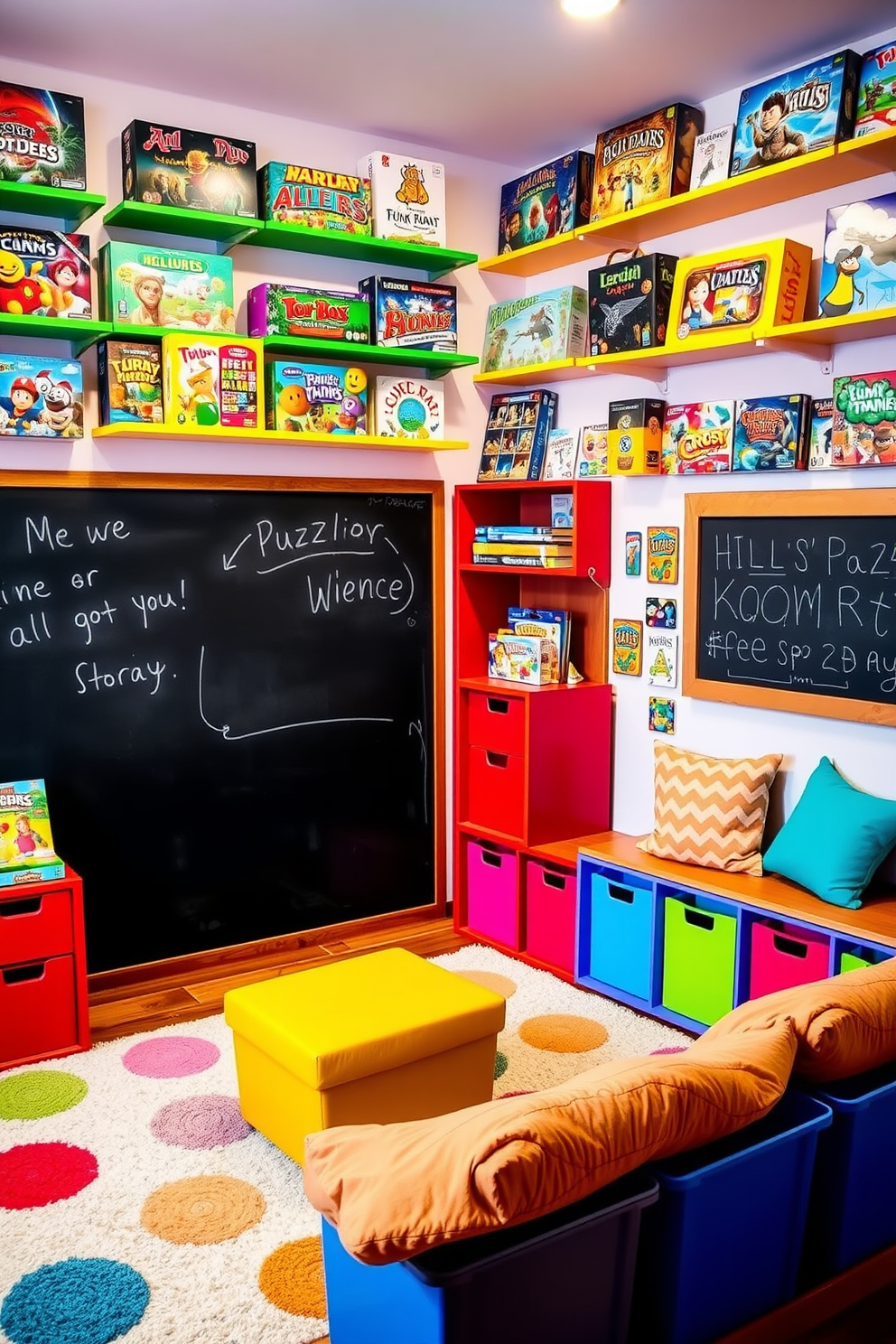 A cozy playroom filled with vibrant colors and playful furniture. The walls are adorned with whimsical murals of trees and animals, creating an enchanting atmosphere for children. Nature-inspired decor featuring an abundance of indoor plants and natural wood elements. The space is designed to bring the outdoors in, with large leafy plants and a statement tree as focal points.