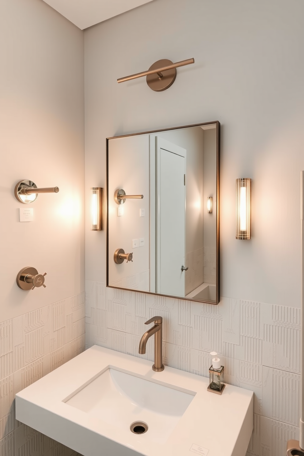 A stylish guest bathroom featuring brightly colored towels that add a vibrant pop of color to the space. The walls are painted in a soft neutral tone, complementing the cheerful hues of the towels and creating an inviting atmosphere.