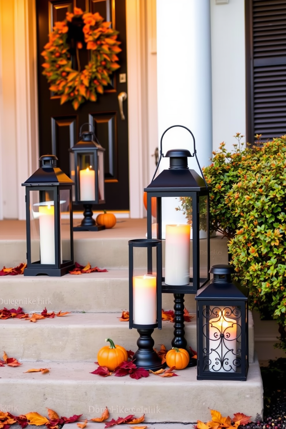 Create a whimsical Halloween entryway featuring skeletons playfully peeking out from colorful flower pots. Surround the pots with autumn leaves and small pumpkins to enhance the festive atmosphere.