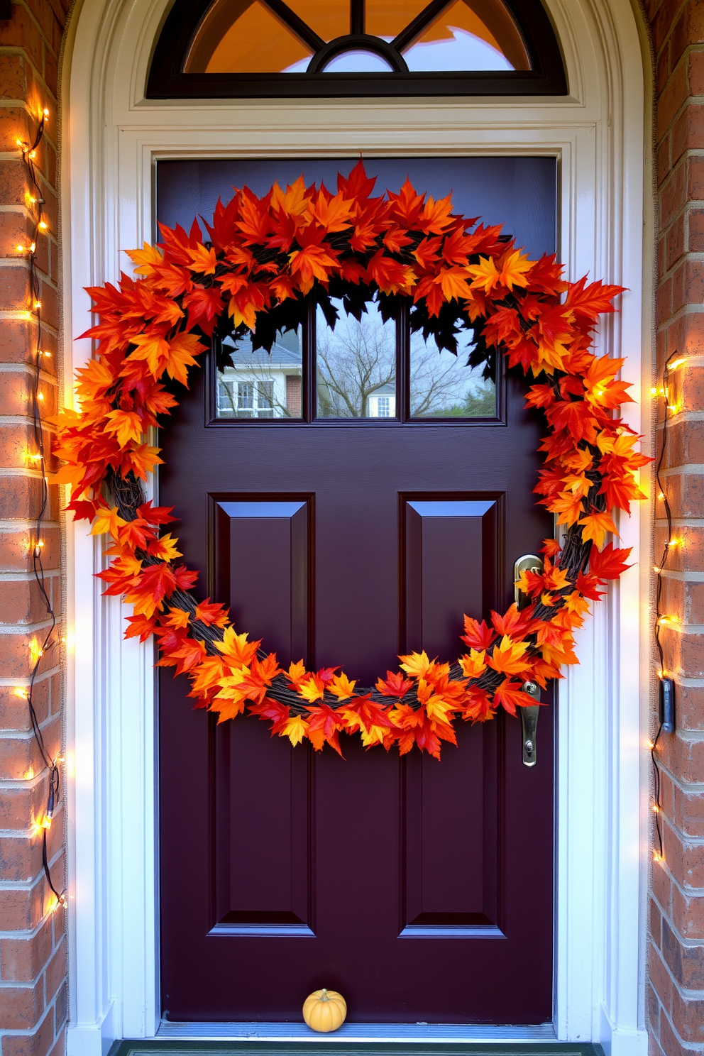 A rustic wooden sign hangs on the front door, featuring a spooky quote that captures the essence of Halloween. The sign is adorned with autumn leaves and small pumpkins, creating a warm yet eerie welcome for guests.