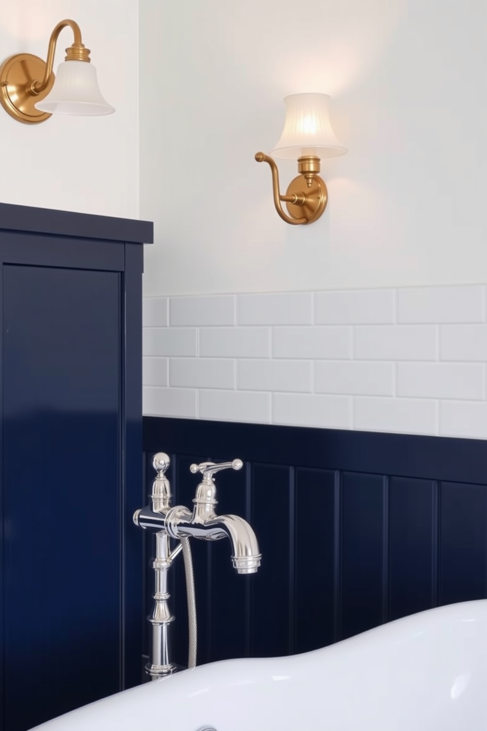 A hallway bathroom featuring whimsical decor elements that add a playful touch. The walls are painted in a soft pastel color, adorned with quirky art pieces that bring charm and personality to the space. A freestanding bathtub sits at the center, surrounded by colorful patterned tiles that create a vibrant atmosphere. Fun accessories like a rubber duck and playful towels enhance the lighthearted feel of the room.