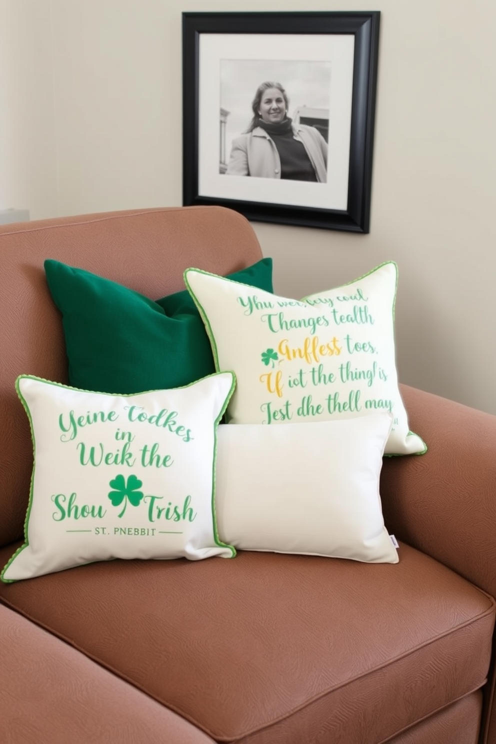 Cushions adorned with traditional Irish sayings add a touch of charm and warmth to any home. These decorative pieces can be placed on sofas or chairs to create a cozy atmosphere. For a home theater, consider incorporating St. Patrick's Day-themed decorations to enhance the viewing experience. Use green and gold accents, along with themed cushions, to celebrate the holiday while enjoying your favorite films.