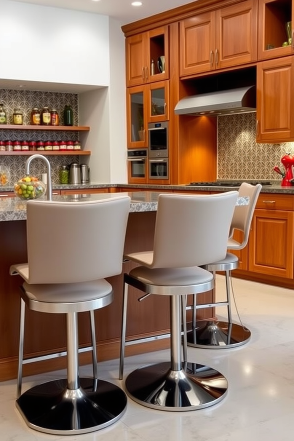 Rustic farmhouse kitchen with exposed wooden beams stretching across the ceiling. The space features a large farmhouse sink, a wooden dining table with mismatched chairs, and open shelving displaying rustic dishware. Indian kitchen design ideas showcasing vibrant colors and intricate tile patterns. The layout includes a spice rack, stainless steel appliances, and traditional cooking utensils arranged in an inviting manner.