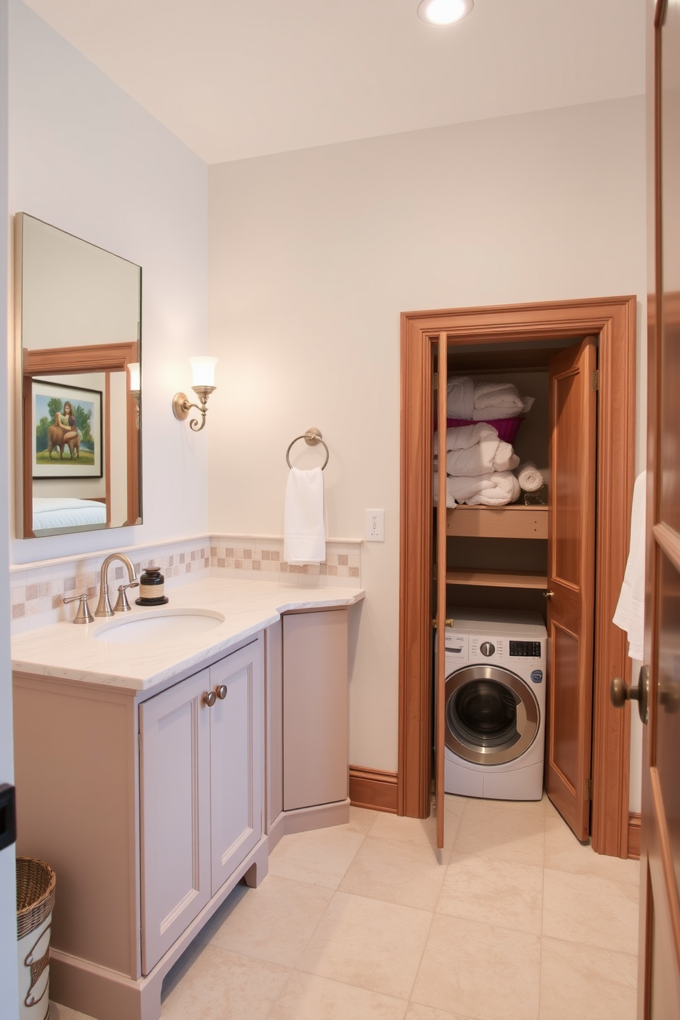 A stylish Jack and Jill bathroom featuring dual showerheads for shared convenience. The space is designed with a contemporary aesthetic, incorporating sleek tiles and modern fixtures.