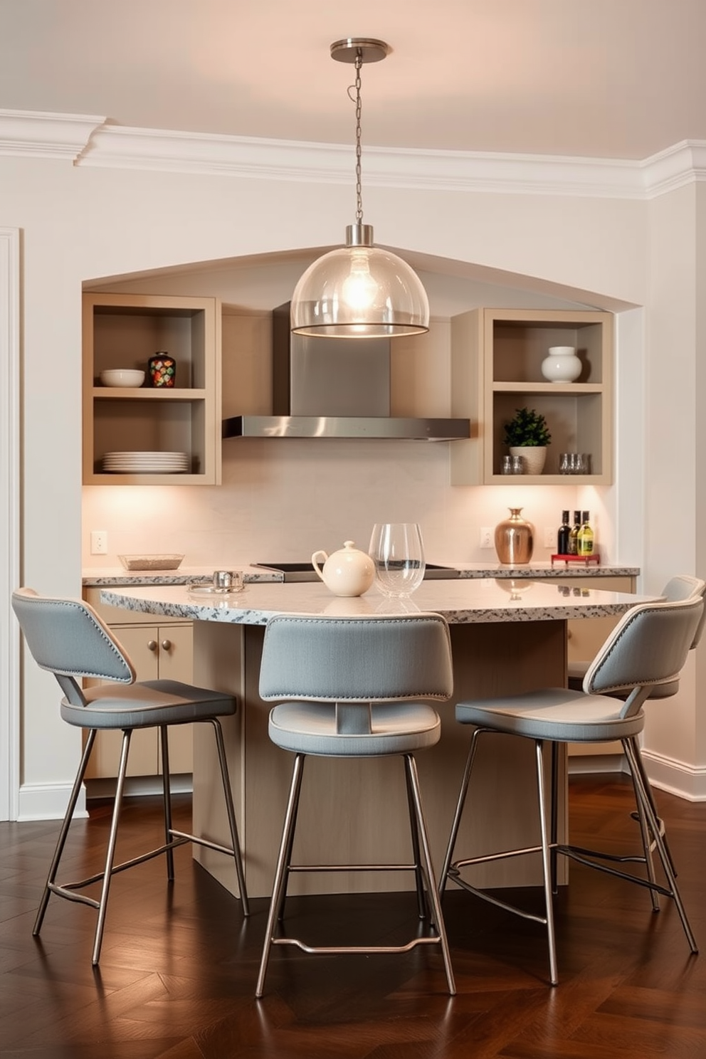 A cozy kitchen alcove features layered textiles that invite warmth and comfort. Soft, textured cushions adorn a built-in bench, while a patterned throw drapes elegantly across the seating area.