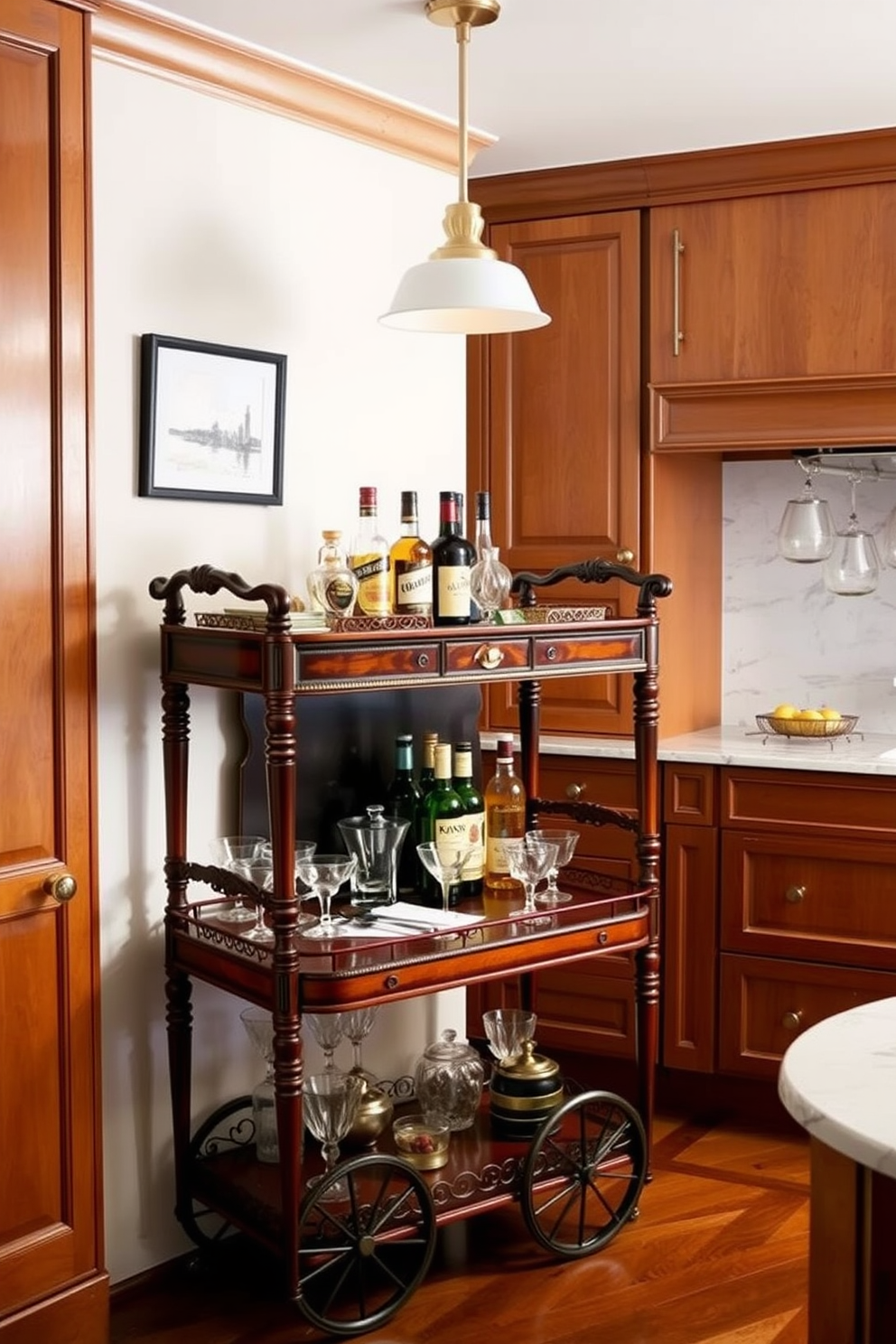 A modern kitchen bar design featuring an integrated sink for easy cleanup. The bar area includes sleek cabinetry with a polished countertop, complemented by stylish bar stools for casual dining.