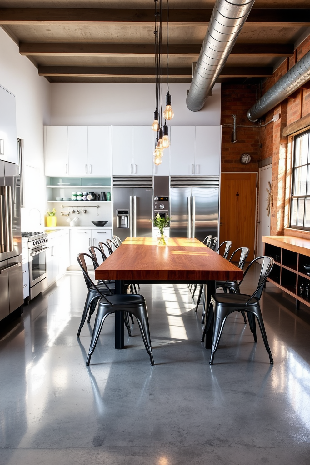 A modern kitchen featuring glossy black tiles that create a dramatic effect. The sleek surface reflects light beautifully, enhancing the overall elegance of the space. Complementing the black tiles, the cabinetry is a crisp white with gold hardware for a striking contrast. A large kitchen island sits in the center, topped with a stunning white quartz countertop for added sophistication.