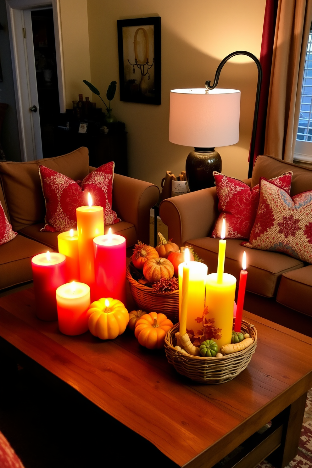 A cozy small living room featuring artisan crafts that add a personal touch. The space is adorned with handmade pottery displayed on floating shelves and a woven textile wall hanging that showcases local craftsmanship. Soft, warm lighting illuminates a comfortable seating area with a vintage sofa and colorful throw pillows. A rustic coffee table made from reclaimed wood sits in the center, surrounded by unique decor pieces that reflect individual style.