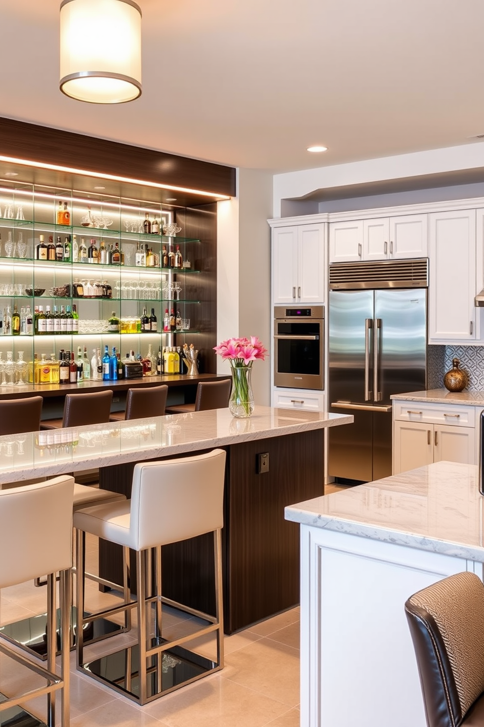 A large kitchen featuring a spacious layout that promotes an efficient workflow. The design includes distinct zoned areas for cooking, preparation, and dining, enhancing functionality and flow.