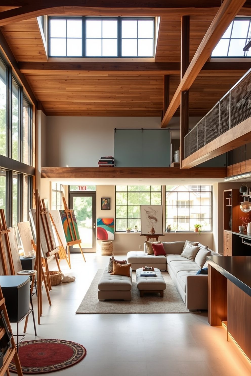 A relaxing meditation room with soft lighting. The space features floor cushions in calming colors, surrounded by plants and a soft area rug that adds warmth. Long basement design ideas that maximize space and functionality. Incorporate a cozy lounge area with a sectional sofa, a home office nook, and a small kitchenette for convenience.