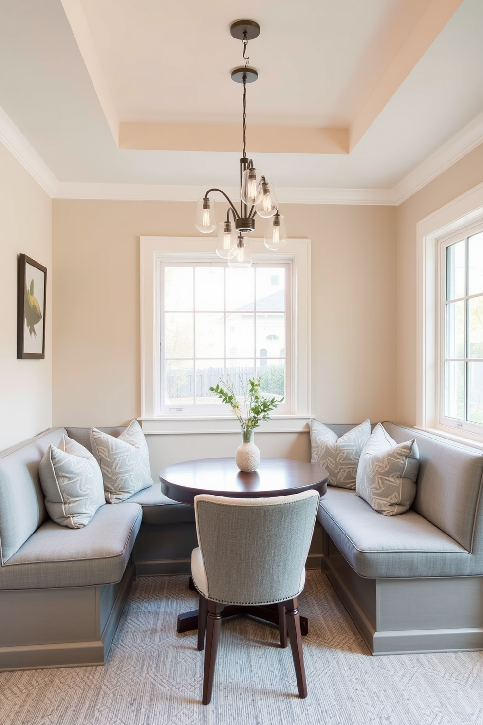 A luxury dining room featuring a classic black and white color scheme. The elegant dining table is set with white china and black cutlery, surrounded by plush black upholstered chairs. The walls are adorned with black and white artwork, creating a striking contrast. A modern chandelier hangs above the table, illuminating the space with a warm glow.