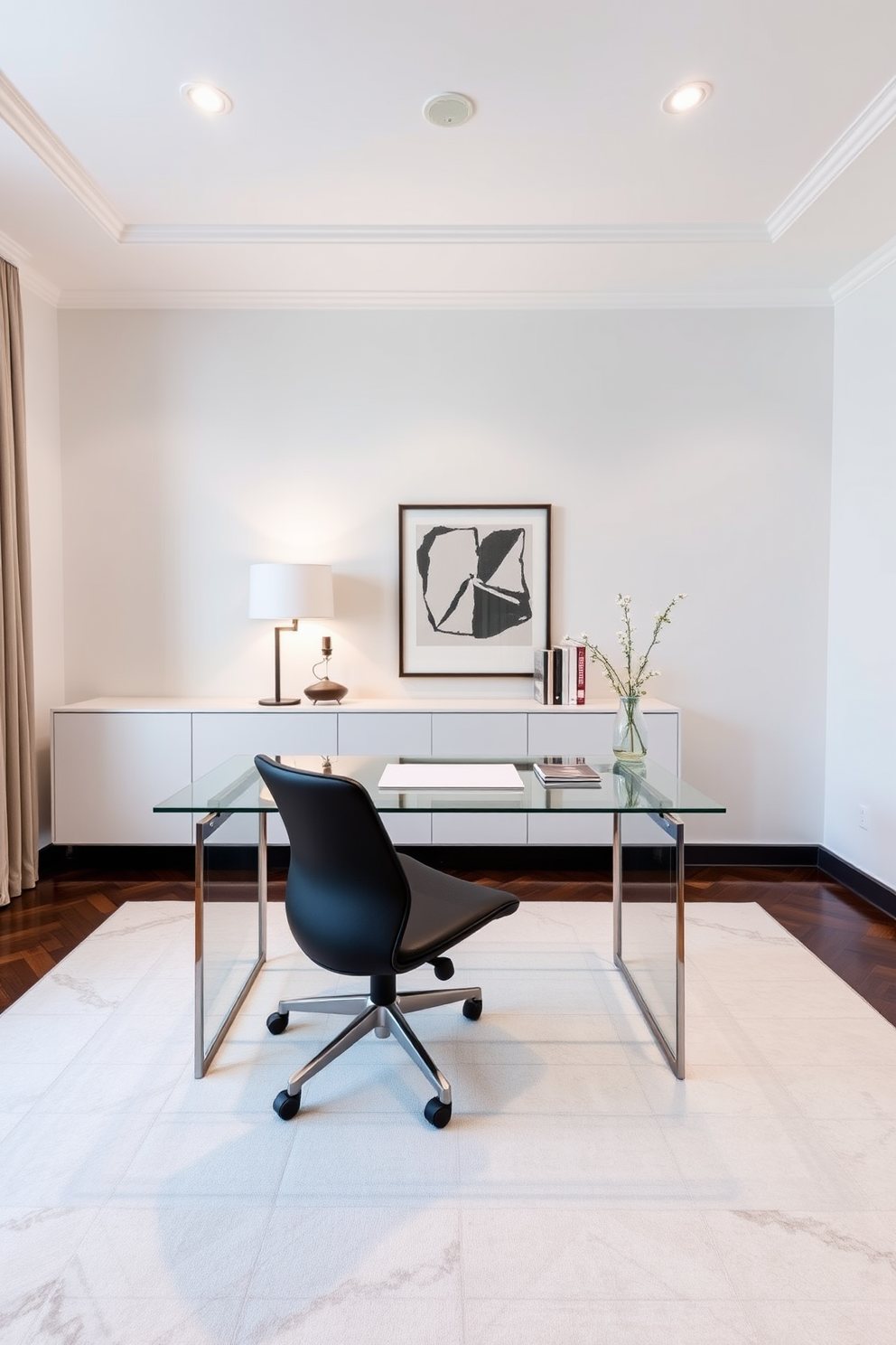 A luxurious study room featuring a sleek marble desk that serves as the centerpiece. The desk is adorned with vintage decor elements including an antique lamp and a classic globe, creating an elegant and inviting atmosphere.