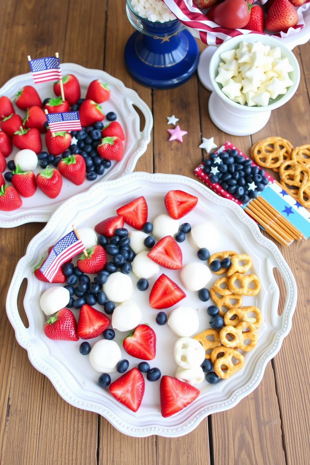 A Memorial Day themed door mat featuring a red white and blue color scheme with stars and stripes design. The mat is placed at the entrance of a home adorned with hanging flags and patriotic wreaths on the door. For Memorial Day decorating ideas create a festive atmosphere with a table set for a backyard barbecue. Incorporate elements like mini American flags in flower arrangements and themed tableware showcasing stars and stripes.