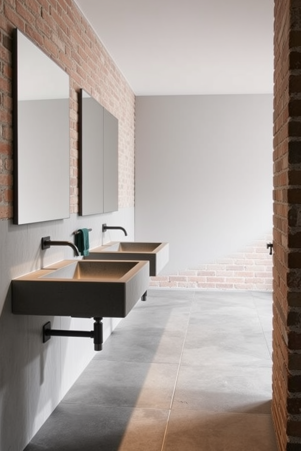 A serene minimalist bathroom featuring a large freestanding bathtub centered in the room. The walls are painted in soft white, and natural light filters through a frosted window, enhancing the calm atmosphere. In one corner, a collection of lush green plants adds a refreshing touch of nature. A sleek wooden shelf holds neatly rolled towels and organic skincare products, maintaining the uncluttered aesthetic.