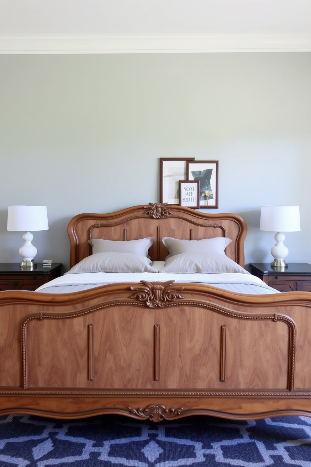 A modern bedroom featuring a large plush bed dressed in crisp white linens with a textured throw draped over the foot. Soft ambient lighting emanates from stylish bedside lamps, creating a warm and inviting atmosphere. The walls are painted in a calming light gray, complemented by a statement piece of abstract art above the bed. A cozy reading nook with a comfortable chair and a small side table adds a touch of functionality and comfort to the space.