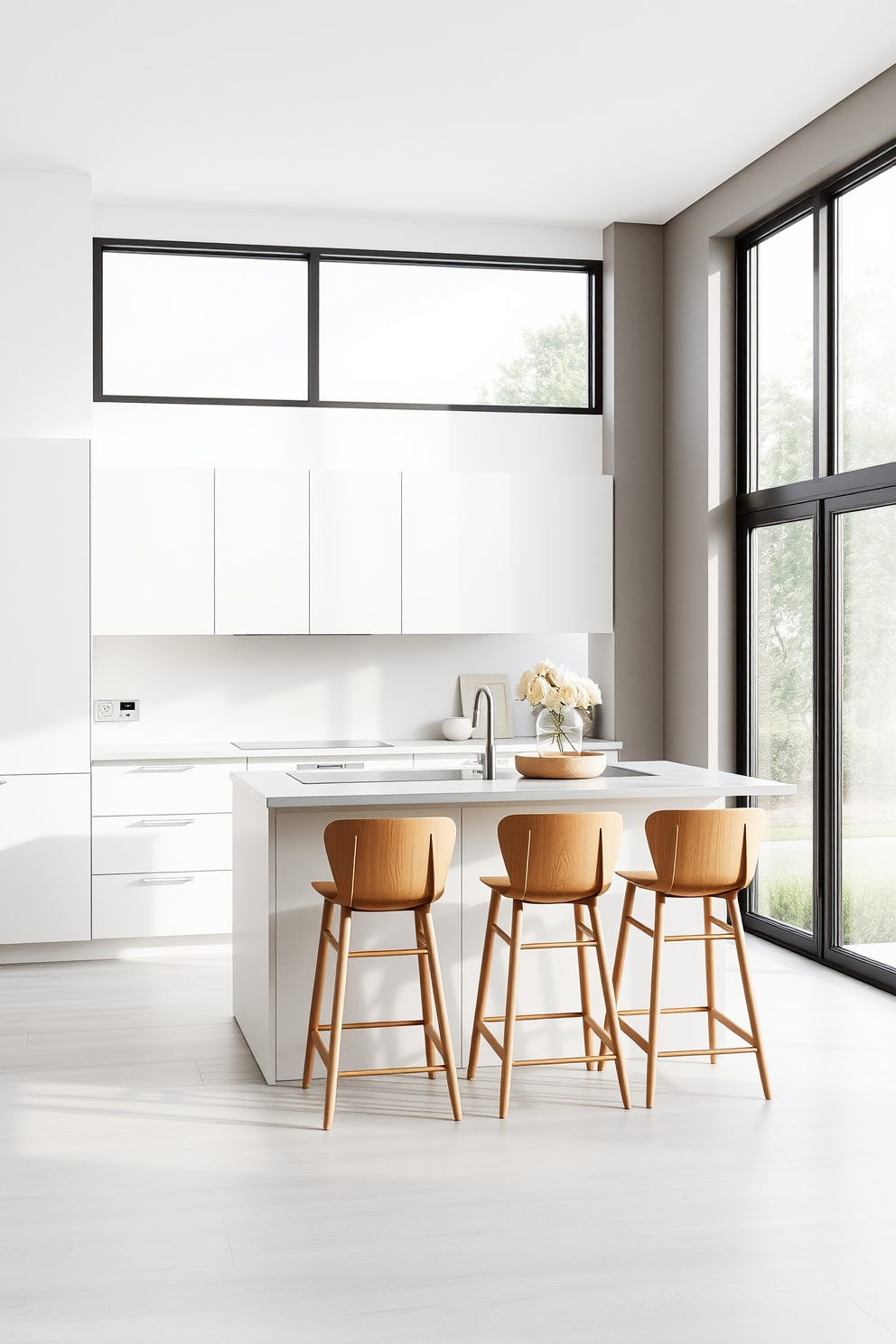 A modular kitchen design featuring vintage hardware that enhances the classic vibe. The cabinetry is painted in a soft cream color with intricate detailing, while the countertops are made of rich walnut wood.