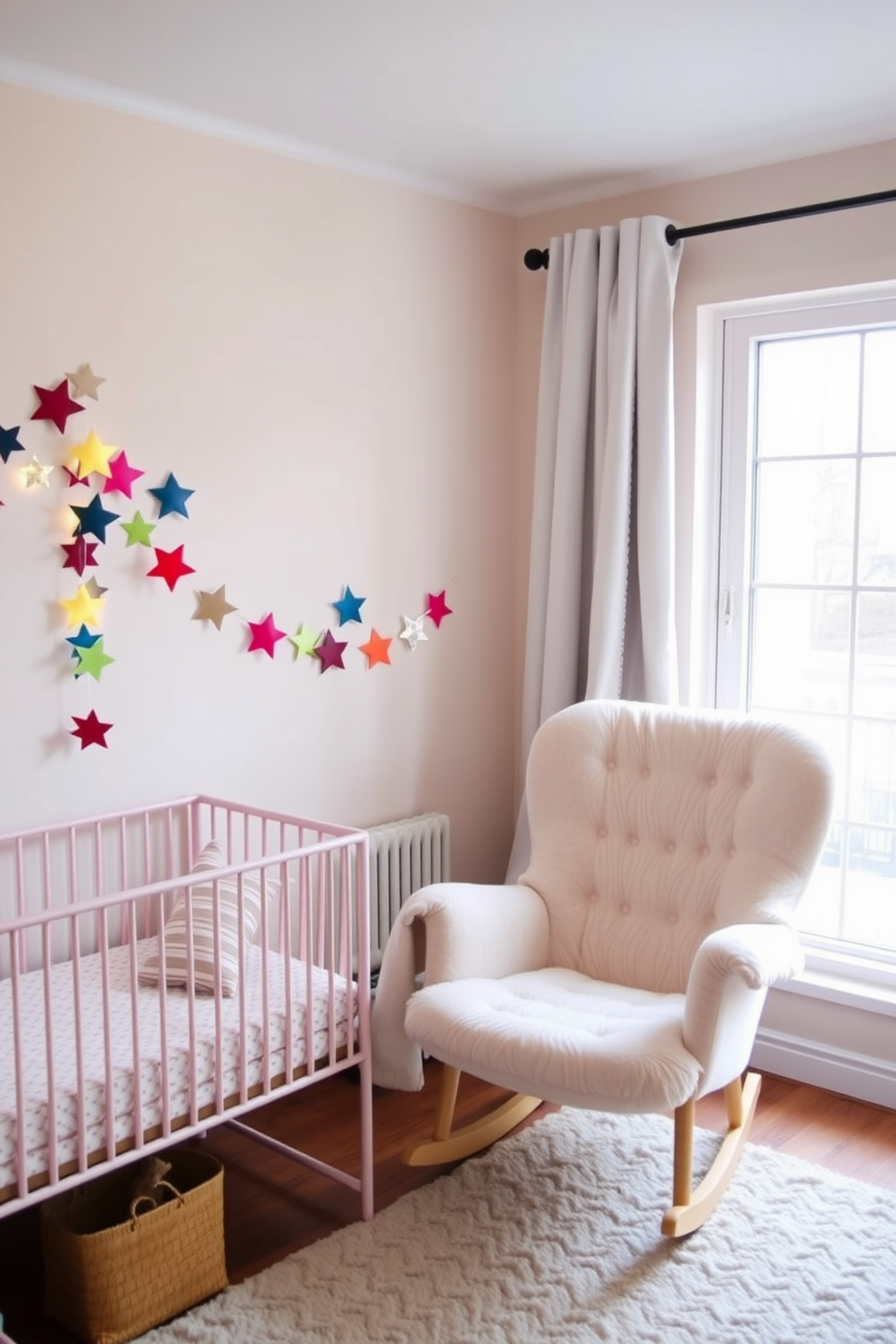 A cozy nursery adorned with soft rugs in blue and silver hues creates a serene atmosphere. The walls are painted in a gentle pastel shade, and plush toys are scattered around the room for a playful touch. For Hanukkah decorating ideas, consider using a mix of traditional and modern elements. Elegant menorahs and dreidels can be complemented by shimmering silver garlands and blue accents throughout the space.