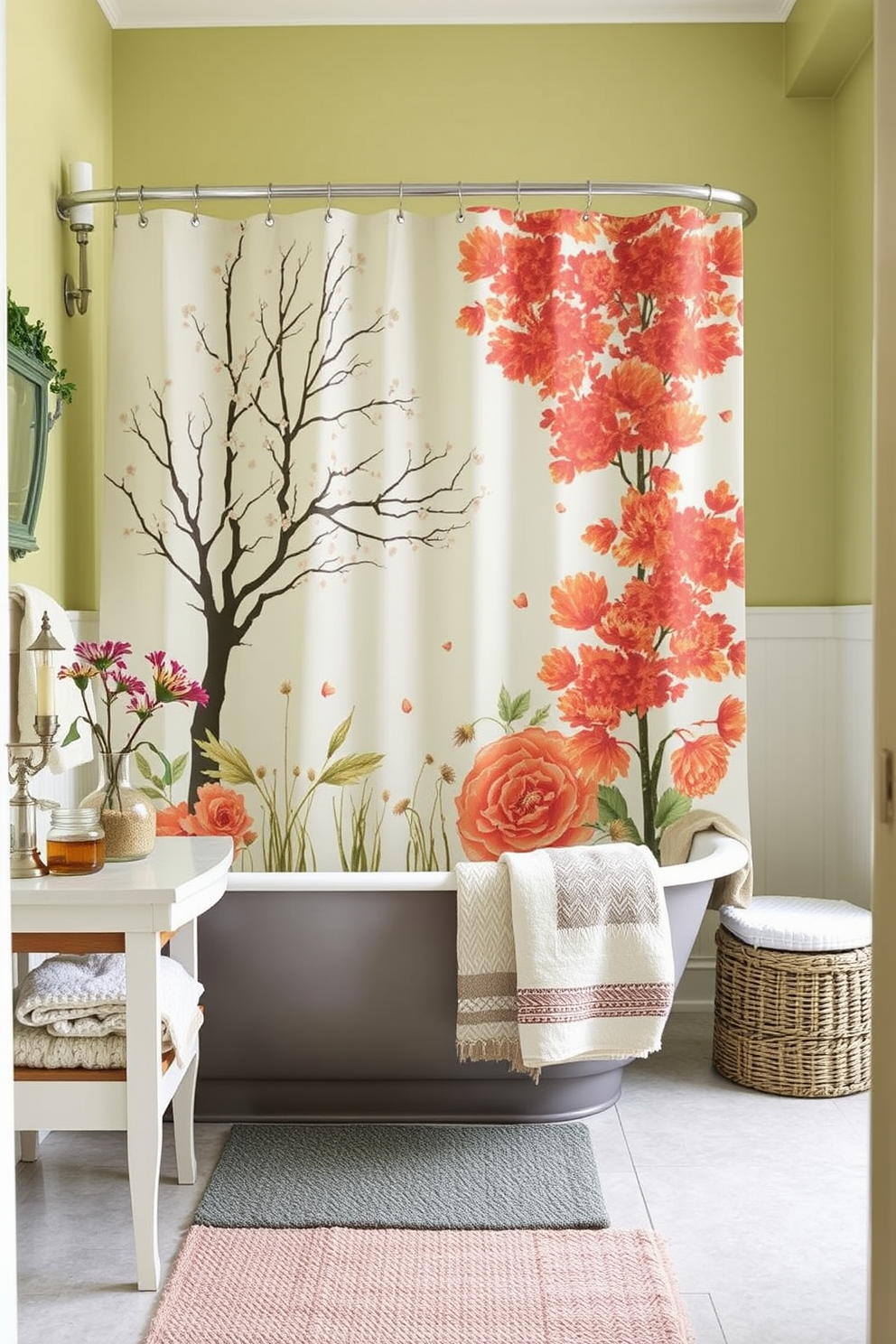 Artistic watercolor designs bring a unique flair to shower curtains. Imagine a shower curtain adorned with vibrant hues blending seamlessly, creating a serene and artistic atmosphere in the bathroom. The flowing patterns mimic the gentle strokes of a watercolor painting, evoking a sense of calm and creativity. This design choice transforms a simple bathroom accessory into a statement piece that enhances the overall aesthetic.