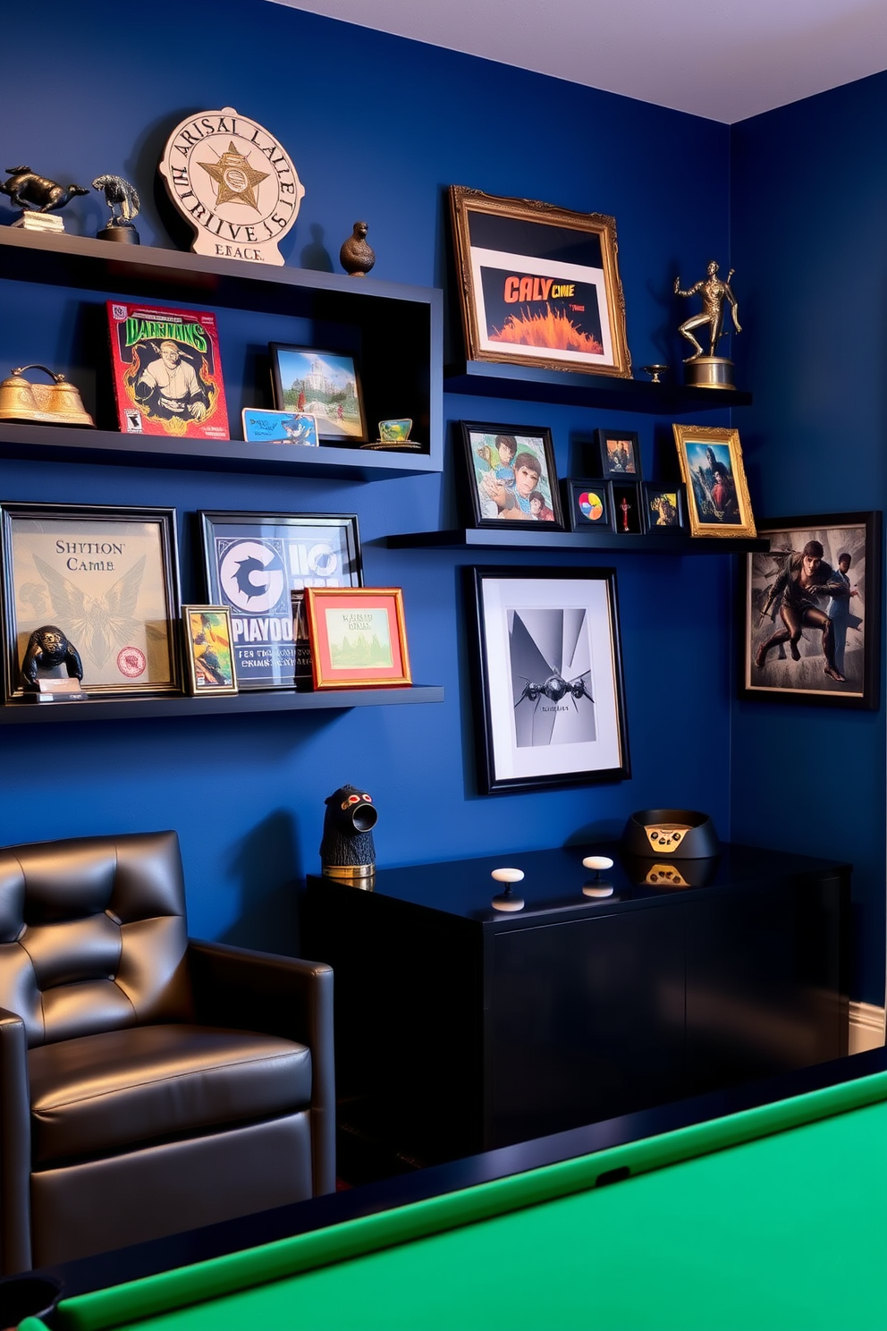 A cozy small game room featuring a comfortable sectional sofa in a soft gray fabric. The walls are painted in a warm beige tone, and a large area rug with geometric patterns anchors the space. In one corner, a wooden coffee table holds a selection of board games and snacks. Lush green plants in decorative pots are placed strategically around the room, adding a refreshing touch to the atmosphere.