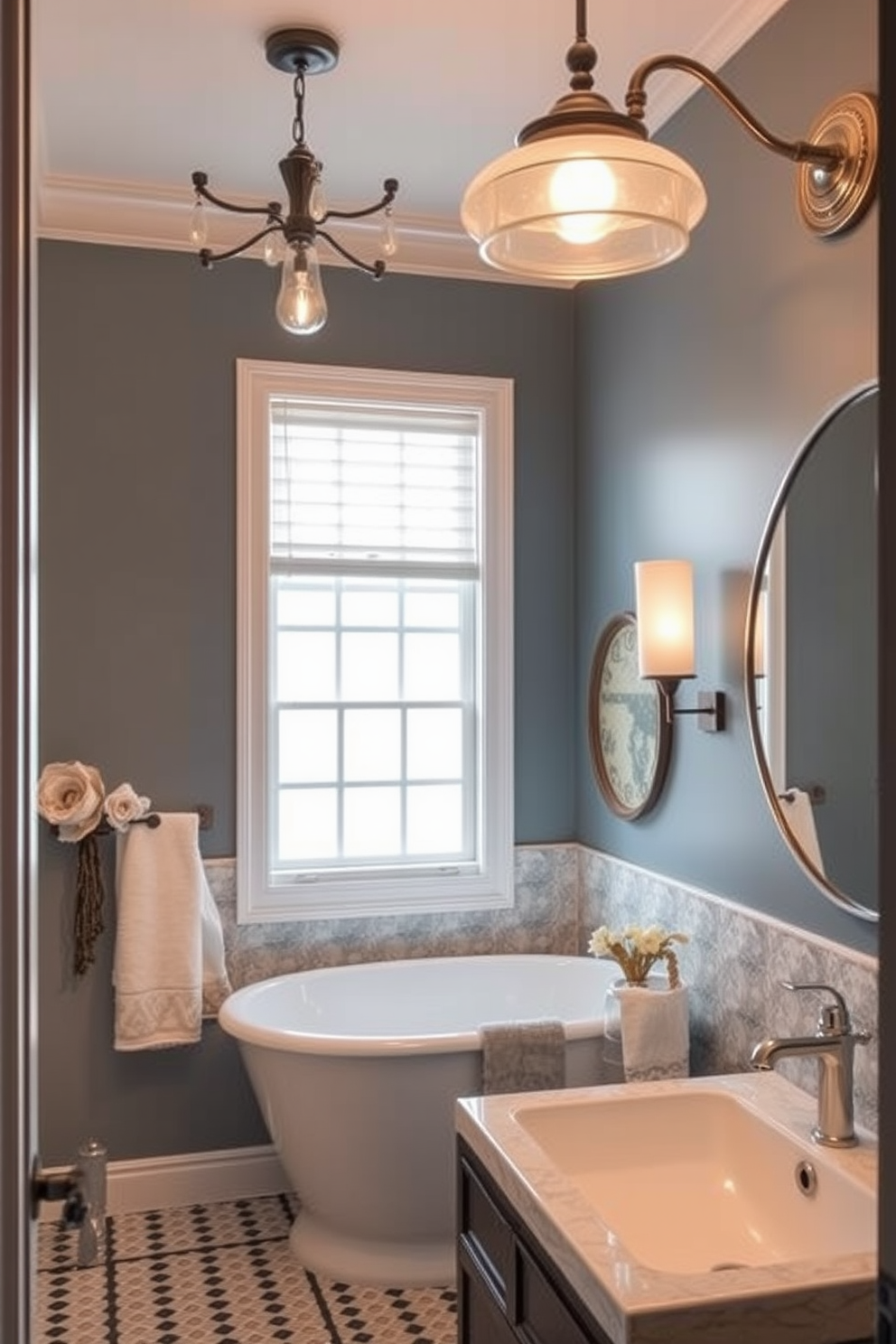 A stylish split bathroom design featuring functional storage solutions cleverly integrated behind large mirrors. The space showcases a sleek dual vanity with ample shelving and cabinets, creating a seamless blend of practicality and elegance.