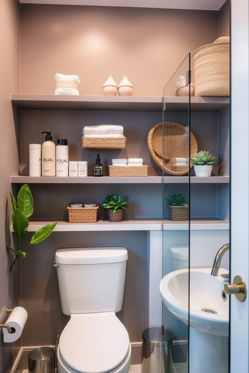 Coastal themed vanities bathed in natural light create a serene and inviting atmosphere. The design features light wood finishes, soft blue accents, and decorative elements inspired by the ocean. Split bathroom design ideas offer a functional and stylish approach to space. Each area is thoughtfully planned with separate vanities, enhancing privacy while maintaining an open and airy feel.