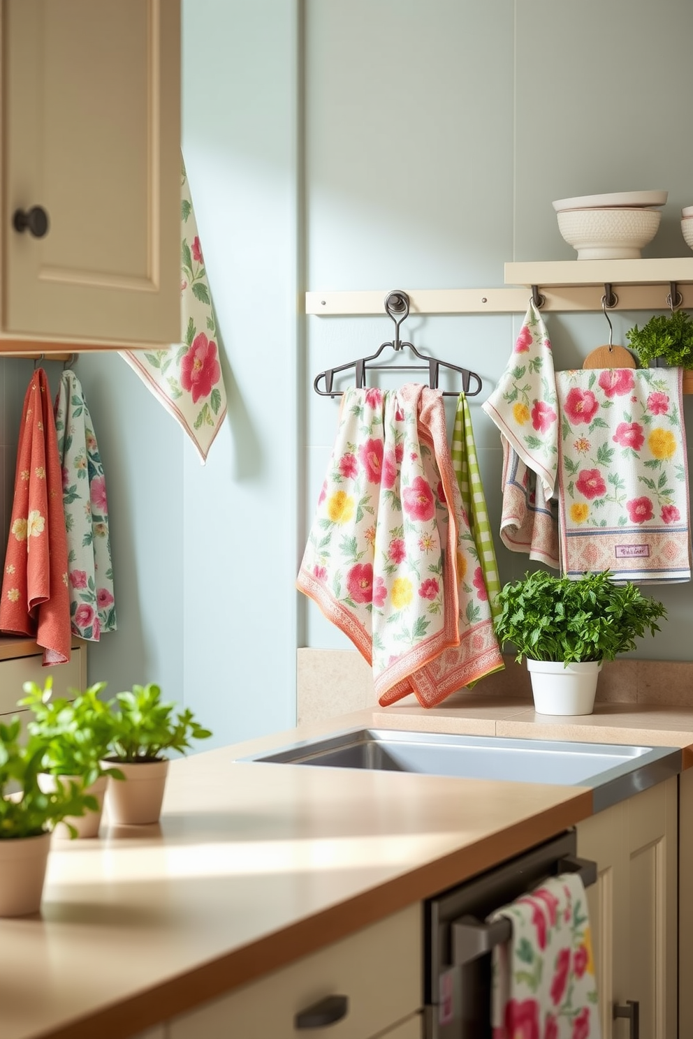 Bright fruit bowls as centerpieces create a vibrant and inviting atmosphere in the kitchen. The colorful assortment of fruits adds a fresh touch and enhances the overall aesthetic of the space. Incorporating spring kitchen decorating ideas can transform your cooking area into a cheerful haven. Use pastel colors and floral accents to celebrate the season and bring warmth to your home.