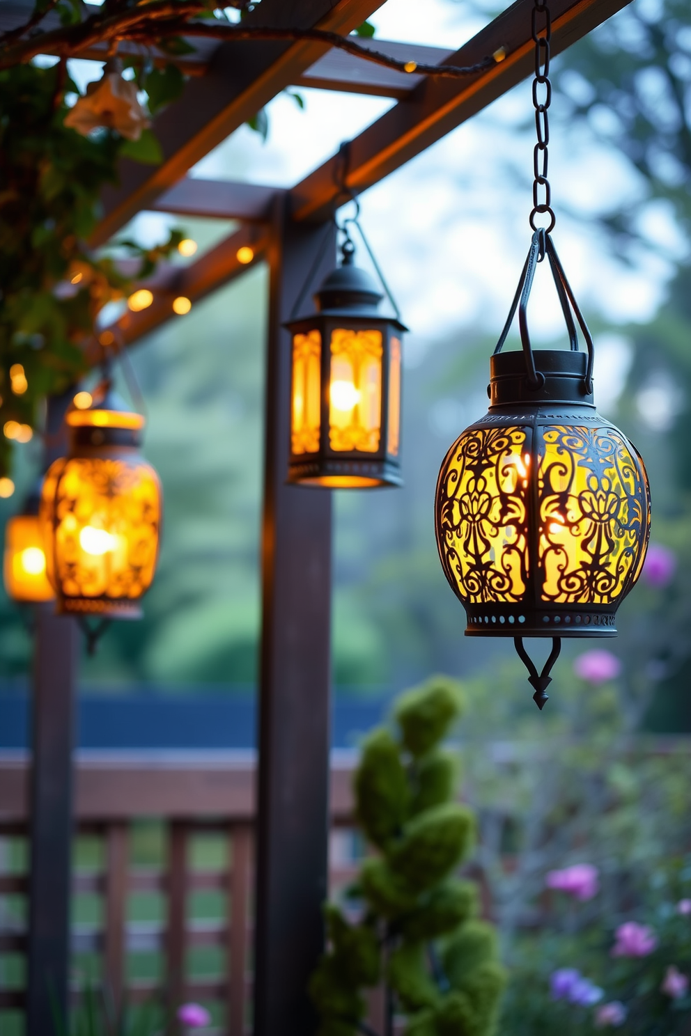 Hanging lanterns cast a warm golden glow throughout the outdoor space, creating an inviting atmosphere perfect for evening gatherings. These lanterns, crafted from intricately designed metal, dangle from tree branches and pergolas, enhancing the enchanting ambiance of the garden. Spring window decorating ideas can bring a fresh and vibrant touch to any room, showcasing the beauty of the season. Incorporating pastel colors, floral patterns, and lightweight fabrics in curtains and window treatments can brighten up the space and create a cheerful vibe.