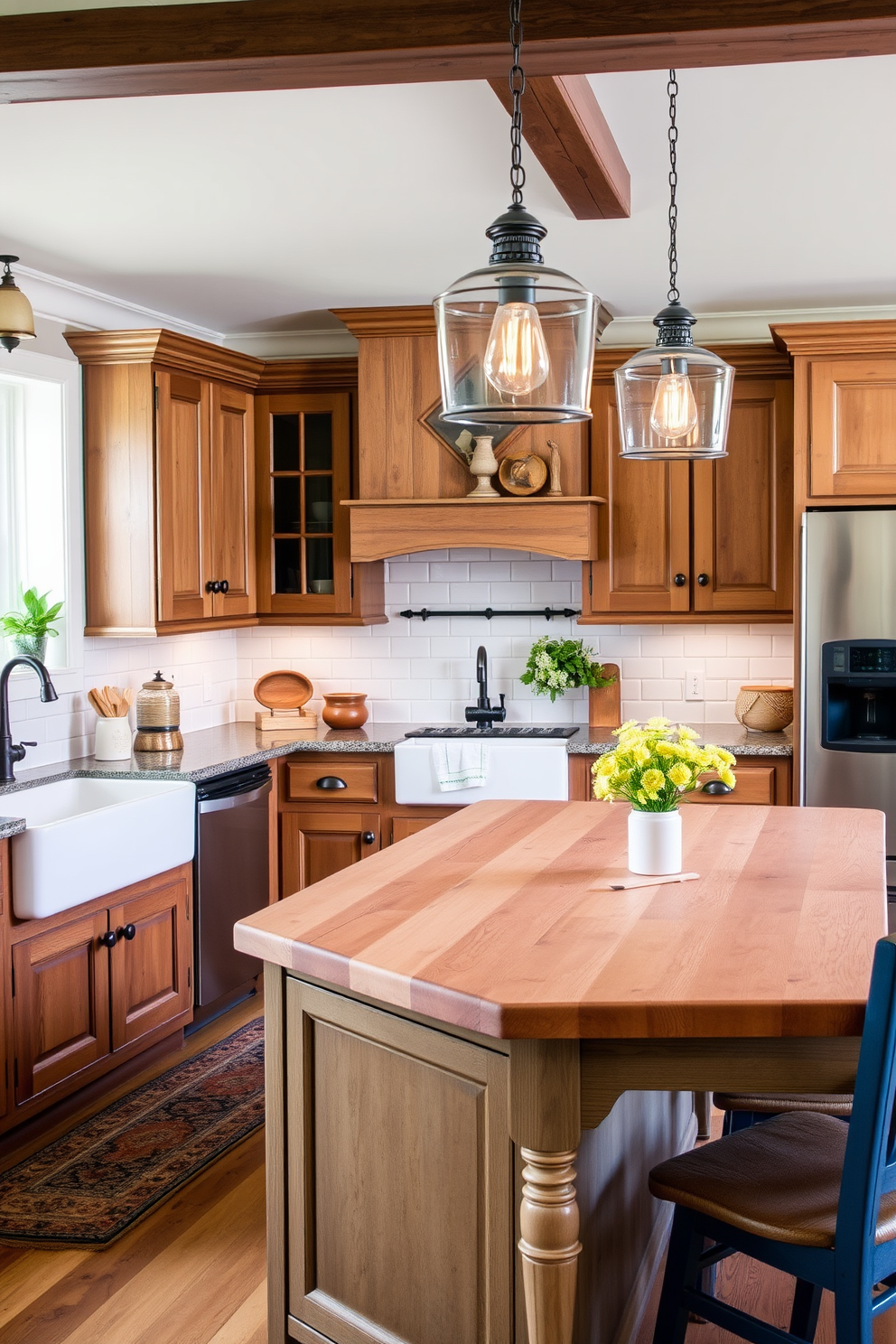 A modern kitchen featuring integrated appliances that blend seamlessly into the cabinetry. The design includes a large island with a waterfall countertop and bar seating, creating a functional and stylish space. The cabinetry is finished in a soft white with brushed brass hardware, providing a timeless appeal. A combination of open shelves and closed storage adds both elegance and practicality to the overall design.