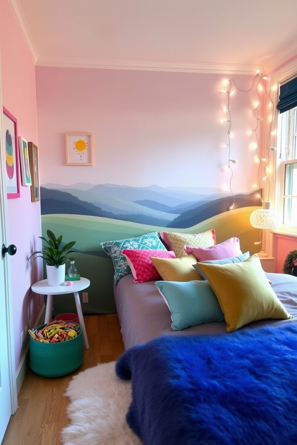 A stylish townhouse bedroom featuring smart storage solutions under the bed. The bed is elevated with built-in drawers that blend seamlessly with the overall decor, providing ample space for organization.