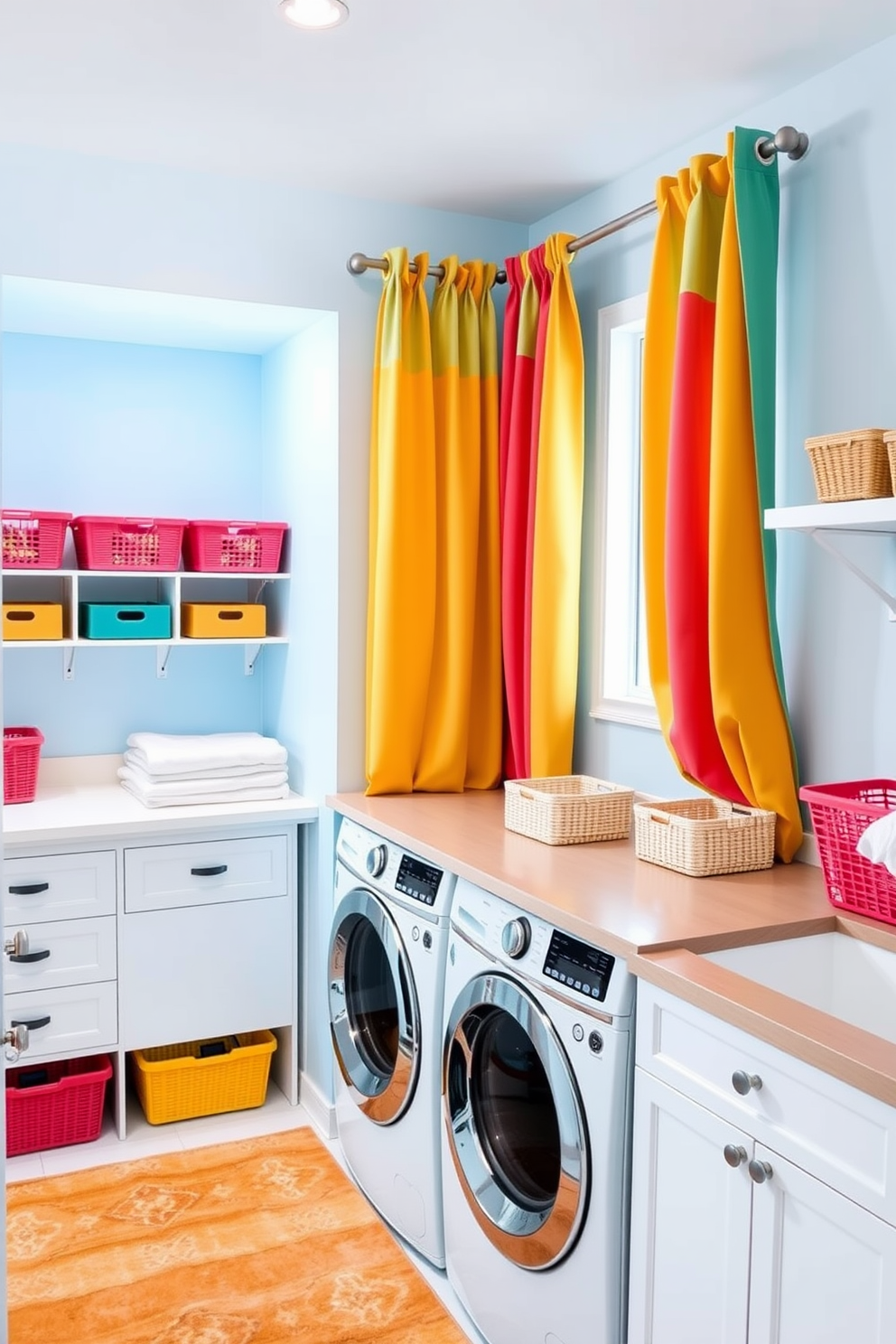 A cozy winter laundry room featuring framed family photos on the walls to add a personal touch. The space includes a functional laundry station with a sleek countertop, ample storage, and soft lighting to create a warm atmosphere.