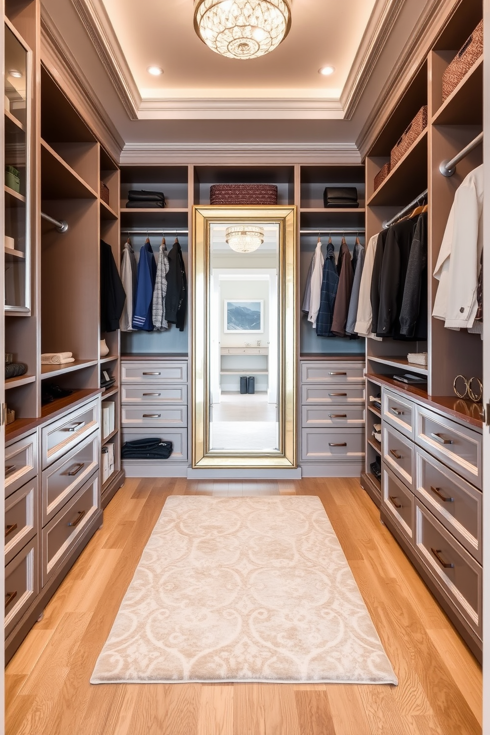 A stylish women's walk-in closet features wall-mounted hooks for bags and hats, providing both functionality and elegance. The closet is adorned with soft lighting and organized shelving, creating a chic and inviting space for fashion enthusiasts.